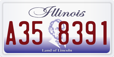 IL license plate A358391
