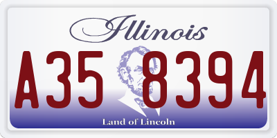 IL license plate A358394
