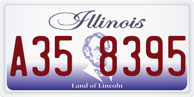 IL license plate A358395
