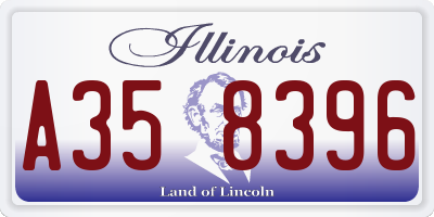 IL license plate A358396
