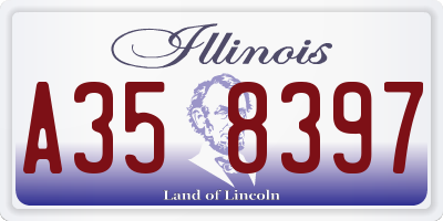 IL license plate A358397