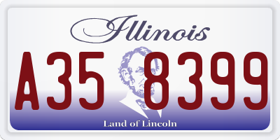 IL license plate A358399