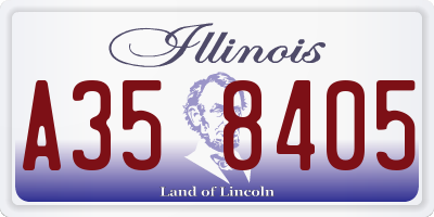 IL license plate A358405