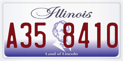 IL license plate A358410