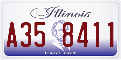 IL license plate A358411