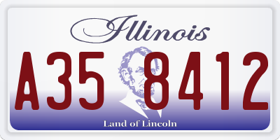IL license plate A358412