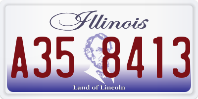 IL license plate A358413