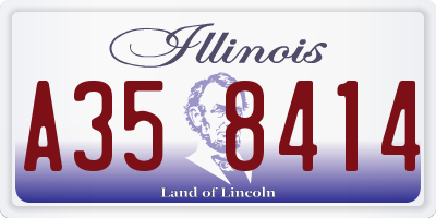 IL license plate A358414