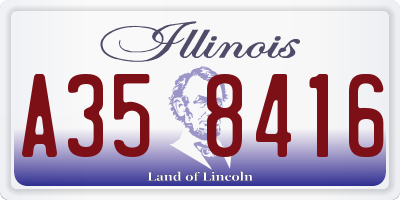 IL license plate A358416