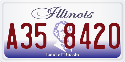 IL license plate A358420