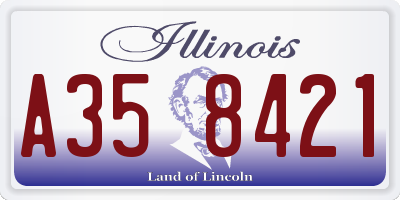 IL license plate A358421