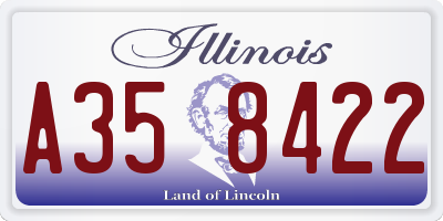 IL license plate A358422
