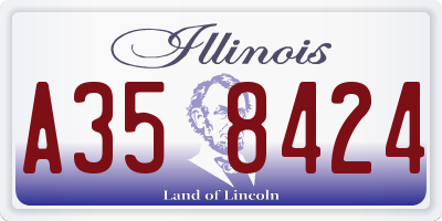 IL license plate A358424