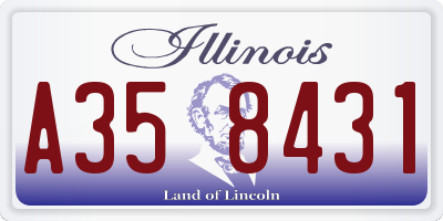 IL license plate A358431