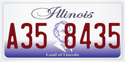 IL license plate A358435