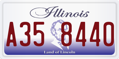 IL license plate A358440
