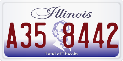 IL license plate A358442