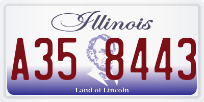 IL license plate A358443