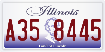 IL license plate A358445