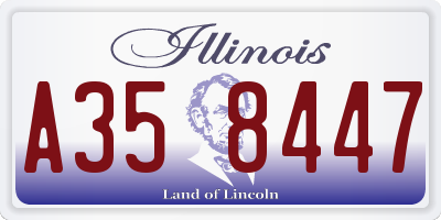 IL license plate A358447