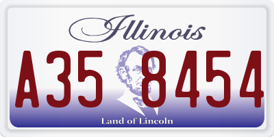 IL license plate A358454