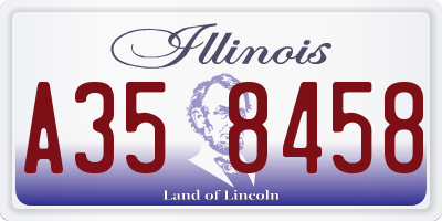 IL license plate A358458