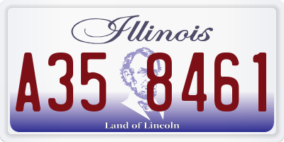 IL license plate A358461