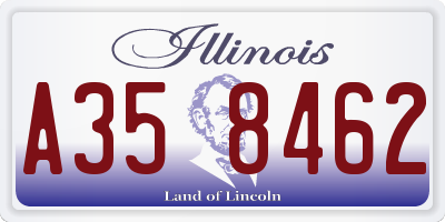 IL license plate A358462