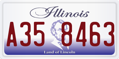 IL license plate A358463