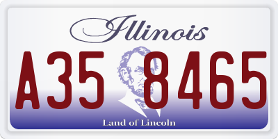 IL license plate A358465