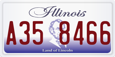 IL license plate A358466