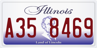 IL license plate A358469