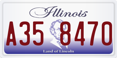 IL license plate A358470