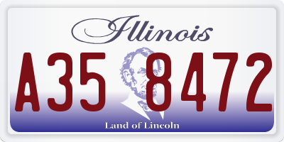 IL license plate A358472