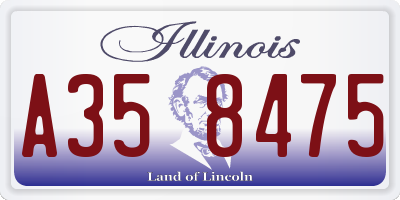IL license plate A358475