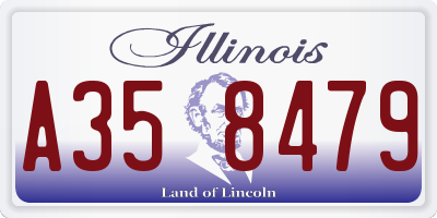 IL license plate A358479