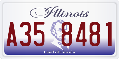 IL license plate A358481
