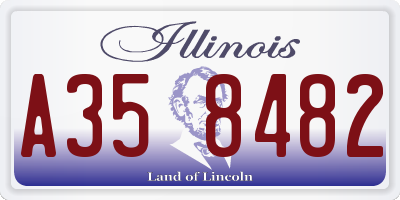 IL license plate A358482