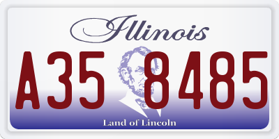 IL license plate A358485