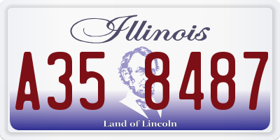 IL license plate A358487