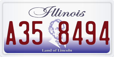 IL license plate A358494