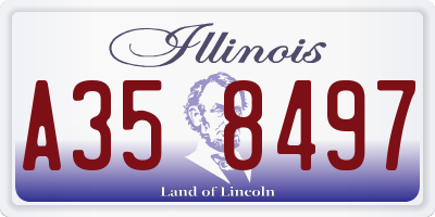 IL license plate A358497