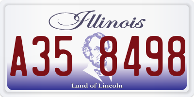 IL license plate A358498