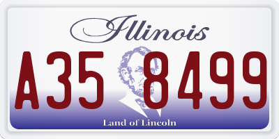 IL license plate A358499