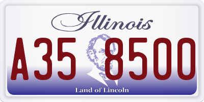 IL license plate A358500
