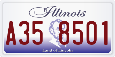 IL license plate A358501