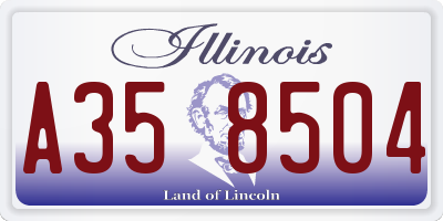 IL license plate A358504