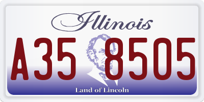 IL license plate A358505