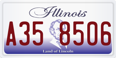IL license plate A358506