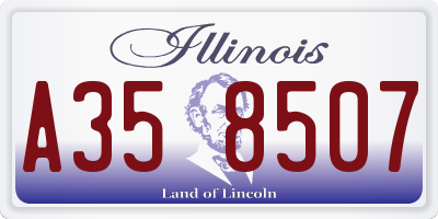 IL license plate A358507